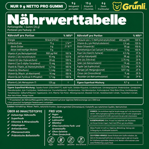 Grünli Superfood Gummies